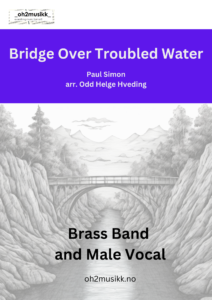 On the cover there is a bridge over troubled water, as an indicator of the Paul Simon song that has been arranged.